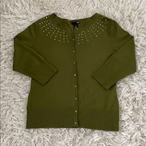Green Sequin Cardigan